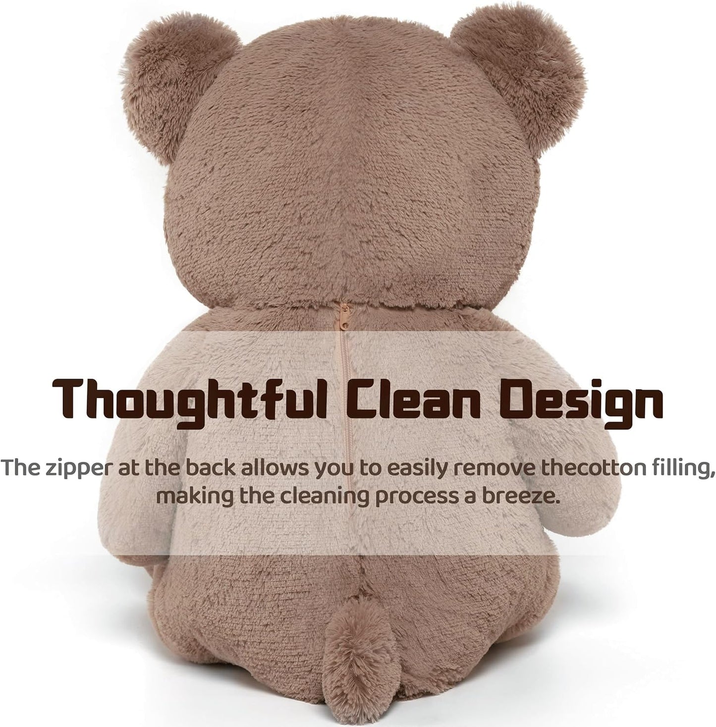 Tezituor Big Teddy Bear,52'' Giant Stuffed Animal Plush Toys for Adults Children,Girlfriend Soft Life Size Bears Plushie Gifts for Valentine, Christmas, Birthday,Baby Shower Decoration