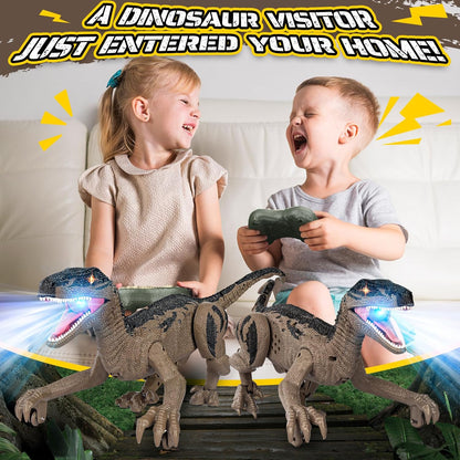 Dinosaur Toys for Kids 3-5, 5-7, 8-12, 2.4GHz Remote Control Dinosaur with Walking, Realistic Sounds, Demo Mode, Rechargeable Jurassic Toys for Birthdays, Parties, Children’s Day