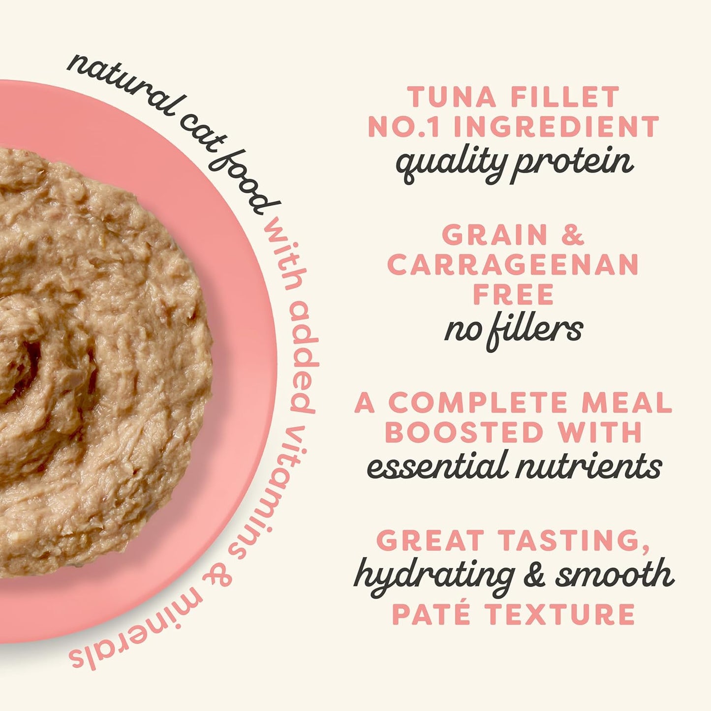 Applaws Vitality Wet Cat Food Paté, Natural Cat Food with Added Vitamins & Minerals, Grain-Free, Carrageenan Free, Tuna Fillet and Salmon Recipe (24 Count, 5.5oz Cans)