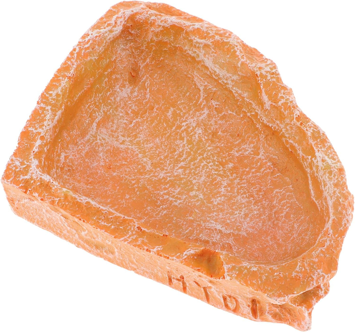 Reptile Food Dish, Resin Lizard Reptile Food Dish, Turtle Water Bowl, Terrarium Feeding Bowl Accessory for Lizard Tortoise Snakes Gecko, Orange, 4.72"x3.74"x0.98"