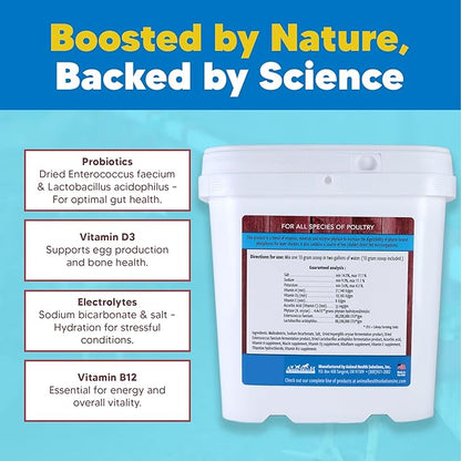 Equerry's Flock PRO Chick Boost Probiotic - Probiotics, Vitamins, Minerals and Electrolytes for Chickens | Chicken Vitamins and Supplements for All Poultry - 5lb
