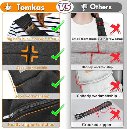 Tomkas Dog Sling Carrier for Small Dogs Puppy Carrier for Small Dogs (Black, for Pets Weight 2-7 lbs)