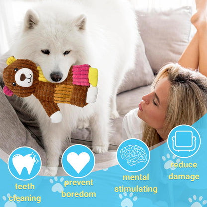 5Pcs Squeaky Dog Toys, Large Crinkle Dog Toys for Large Medium and Small Dogs, Puppy Toys to Keep Them Busy Great Value Dog Toy Bundle