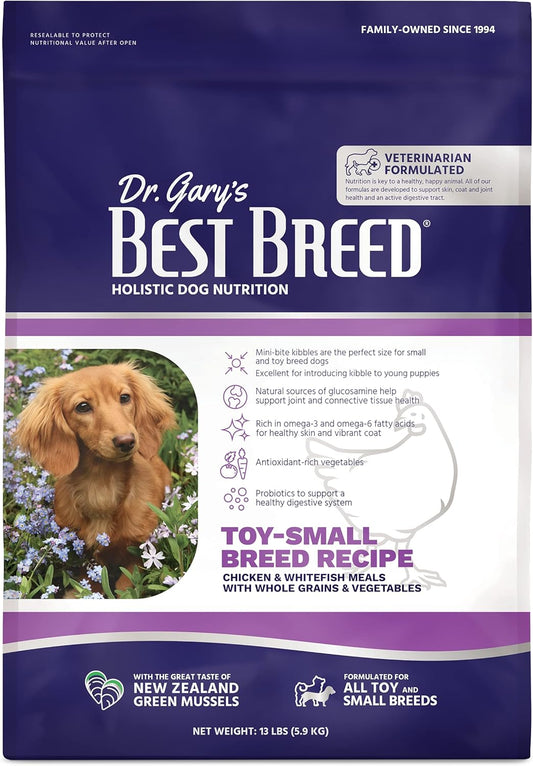 Best Breed Dr. Gary's Small Breed Recipe Made in USA [Natural Dry Dog Food for All Breeds and Sizes] - 13lbs