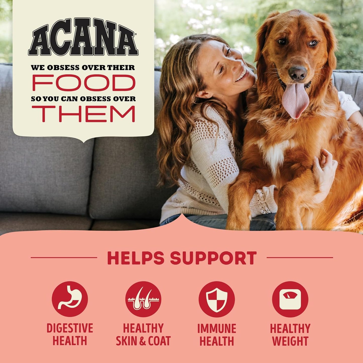 ACANA Grain Free Dry Dog Food Red Meat Recipe 13lb Bag