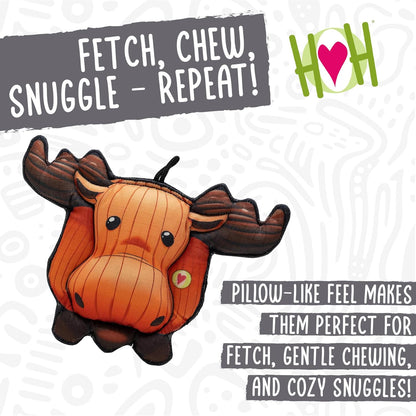 HuggleHounds HuggleTuff Plush Dog Toys - Dog Stuffed Animal Toy, Puppy Toys, Squeaky Dog Toy for Small & Medium Dogs, Durable Plush to Keep Them Busy - Puffies Woodland Friends (3 Count)