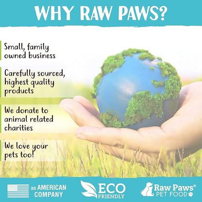 Raw Paws Signature Blend Pet Food for Dogs & Cats - Beef & Wild-Caught Mackerel Recipe, 1-lb Rolls (20 Pack) - Freshly Made in USA Natural Beef Fish Dog Food - Mackerel for Dogs, Raw Cat Food