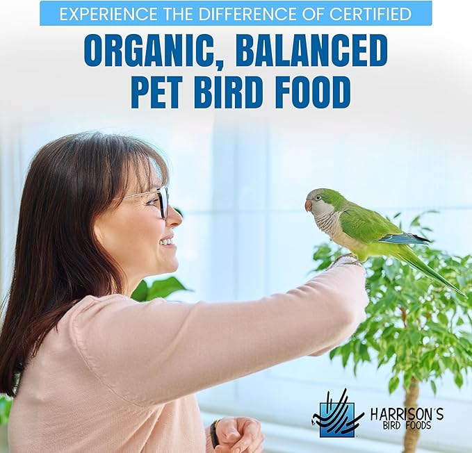 Harrison's Organic Premium Pellets- a Well-Balanced, Certified Organic Small to Medium Pet Bird Diet—No Soy, Corn, and Peanuts for Those Seeking to Avoid These Ingredients