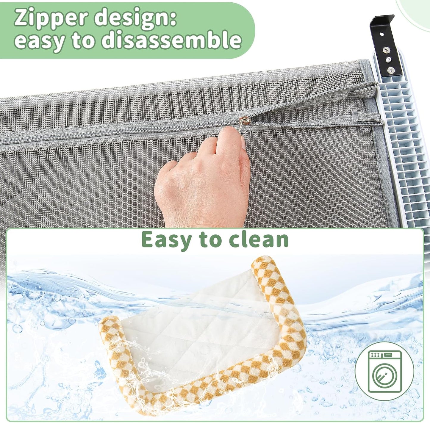 Sunhoo Cat Window Perch Hammock Sturdy Windowsill Bed Seat for Large Cats No Drilling No Suction Adjustable Kitty Shelf with Washable Cover Easy Assembly Holds up to 40 lbs 24.8 * 15 in (Brown, L)