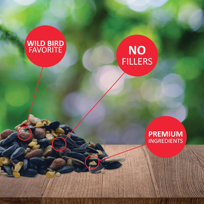 Lyric Supreme Wild Bird Seed - Wild Bird Food Mix with Nuts & Sunflower Seeds for Outside Feeders - Attracts Many Beautiful Songbirds - 20 lb bag