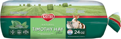 Kaytee All Natural Timothy Hay Plus Mint for Guinea Pigs, Rabbits & Other Small Animals, 24 Ounce (Pack of 2)