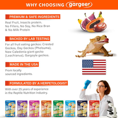 'Picky Geck' Energy Nectar - Premium Crested Gecko Food | Calcium-Rich Fruit Formula for Bone Strength & Energy Support | No Fillers - Only Premium Ingredients | 2oz | Made in USA