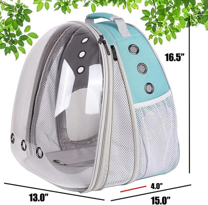 Front Expandable Cat Backpack Carrier, Fit up to 20 lbs, Space Capsule Bubble Window Pet Carrier Backpack for Large Fat Cat and Small Puppy