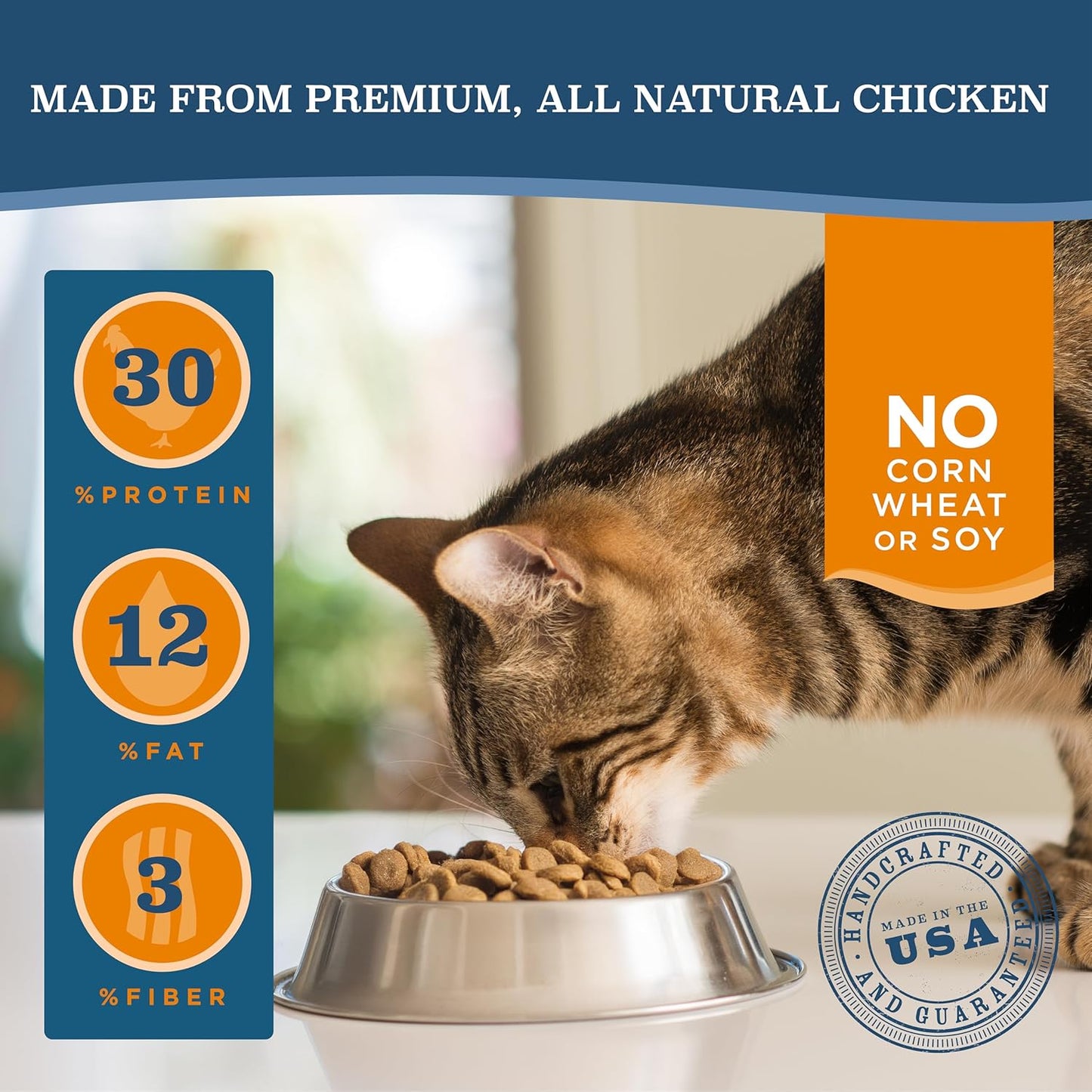Blackwood Dry Cat Food, Indoor Formula, Chicken Meal & Brown Rice Recipe, 13.2 Pound Bag, High Protein, Slow Cooked
