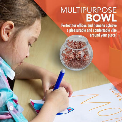 Fish Bowls For Drinks - 6 Pack - 16 Oz - BPA-Free Small Plastic Ivy Bowls For Crafts, Mini Fish Bowls Unbreakable, Candy Dishes for Party Centerpieces, Carnival Fishing, Home Decor…