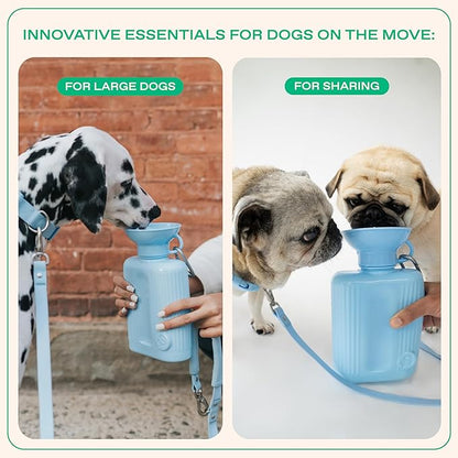 Springer by Springland Dog Water Bottle | Portable Travel Water Bottle Dispenser for Dogs | Dog Gift Seen on Oprah's Favorite Things, Shark Tank | Leak-Proof Bottles | BPA-Free 44oz Sky Blue