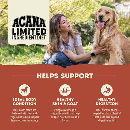 ACANA Singles Limited Ingredient Grain Free High Protein Dry Dog Food Beef & Pumpkin Recipe 22.5lb Bag