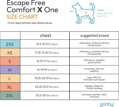 Gooby Comfort X One Dog Harness - Head-in Dog Harness for Small & Medium Sized Dogs - Escape-Free & Choke Free - Breathable Mesh, Shock Absorbing, Easy Snap & Swivel Buckles - Atlanta Peach, Small