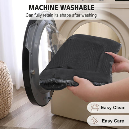 2 Pack Dog Bed for Large Medium Small Dogs,Reversible Rectangle Dog Bed,Washable Orthopedic Durable Sofa Bed for Pet Sleeping Puppy Cat-S-Grey