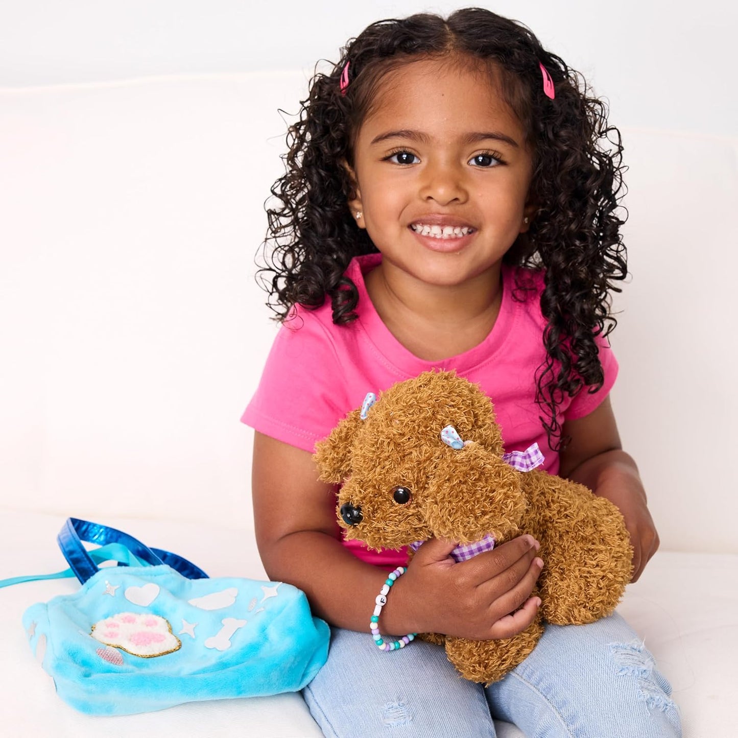 Creativity for Kids Designer Doggie Kit | Adopt, Accessorize & Decorate Your Plush Pet | Toddler Purse & BFF Jewelry Gift for Girls | Encourages Imaginative Play & Fine Motor Skills (Ages 4+)