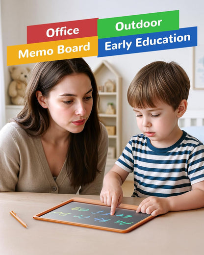 KOKODI LCD Writing Tablet, 12 Inch Colorful Toddler Doodle Board Drawing Tablet, Erasable Reusable Electronic Drawing Pads, Educational and Learning Toy for 3-6 Years Old Boy and Girls(Orange)