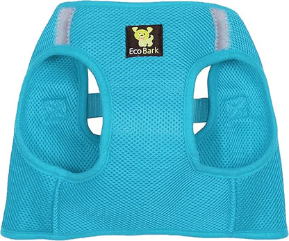 EcoBark Step in Dog Harness - Teacup Dog Harness for XXXS, XXS, XS and Small Dogs - Soft Mesh Puppy Harness - Toy Breed Mini Body Halter Vest - Reflective and Adjustable- 3XS (Baby Blue, XXXS)