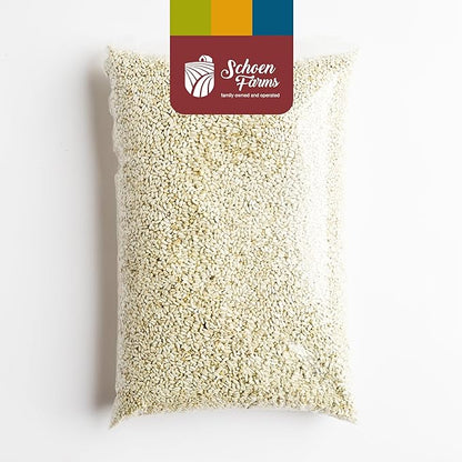 Schoen Farms Bright White Safflower Seeds for Cardinals, Jays, Finch, Dove and Others | 7 lbs (3.18 kg.)
