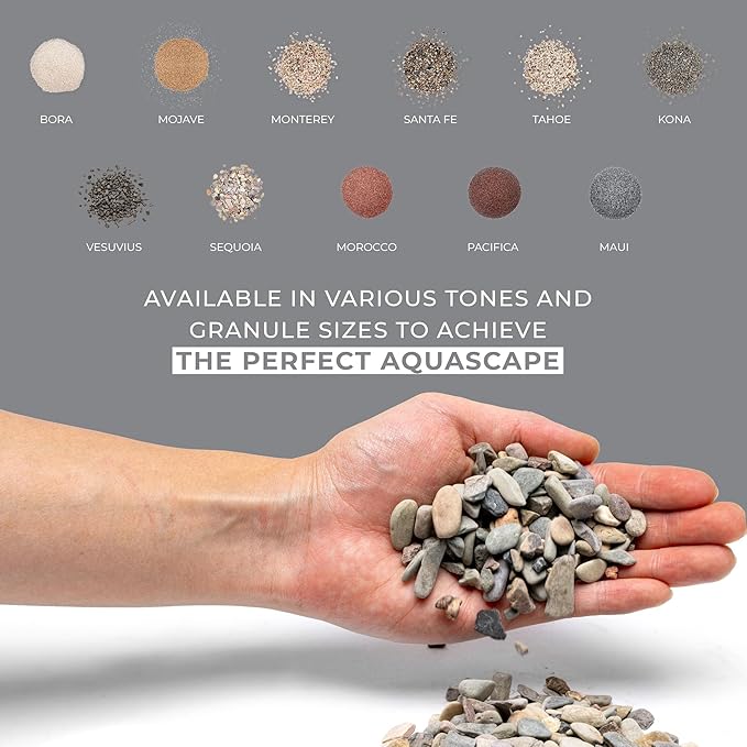 UNS Controsand - Sequoia, 8L - Natural Freshwater 6-15 mm Earthy Pebble - Decorative Small Rocks for Aquascaping Planted Tank - Aquarium Terrarium Substrate for Betta, Shrimp, Fish, Reptile Decor