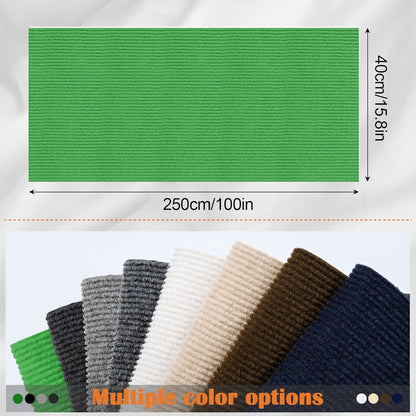 Cat Scratch Furniture Protector - 100" x 15.8" Trimmable Self-Adhesive Cats Claws Scratch Pads, DIY Cat Climbing Couch Protector for Scratch Post Cat Tree Replacement Indoor (Green)