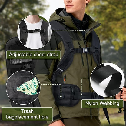 Dog Carrier Backpack for Small Dogs – Breathable and Comfortable Pet Travel Bag with, Safety Buckle and Adjustable Straps, Ideal for Hiking and Outdoor Adventures, Standard Pad, Black