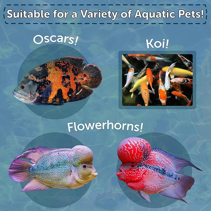 Aquatic Foods Inc. Arctic Krill, Freeze Dried Krill, High in Natural Color Enhancing for Large Cichlids, Tropical Fish, Koi, Turtles, 12-Type Pellet Mix & 4-Type Wafer Mix Included 0.95oz Canister
