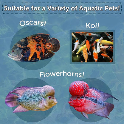 Aquatic Foods Inc. Arctic Krill, Freeze Dried Krill, High in Natural Color Enhancing for Large Cichlids, Tropical Fish, Koi, Turtles, 12-Type Pellet Mix & 4-Type Wafer Mix Included 0.95oz Canister