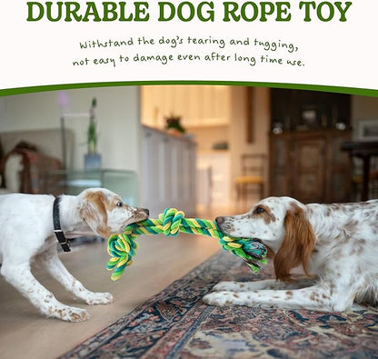 SHARLOVY Dog Rope Toy for Medium Dogs, 2 Pack Heavy Duty Dog Chew Toys for Aggressive Chewers, Interactive Tug of War Dog Toys for Medium to Large Breed