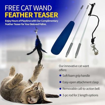 Pet Fit For Life Extra Large Cat Carrier for Travel - Foldable & Portable Collapsible Kennel with Litter Box, Feather Toy & Water/Food Bowl - Ideal for Cars, Long Trips & Indoor Cats - Black Checkers