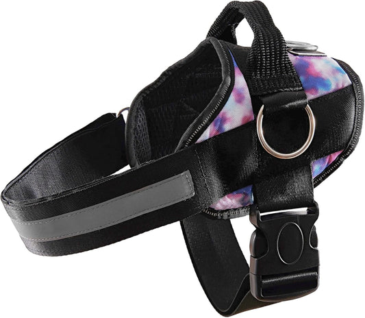Joyride Basic Essential Dog Harness 1.0 - Small, Medium, Large Dogs, No-Pull Pet Vest with 3 Side Rings for Leash Placement, Adjustable for Training (Tie Dye, XL)