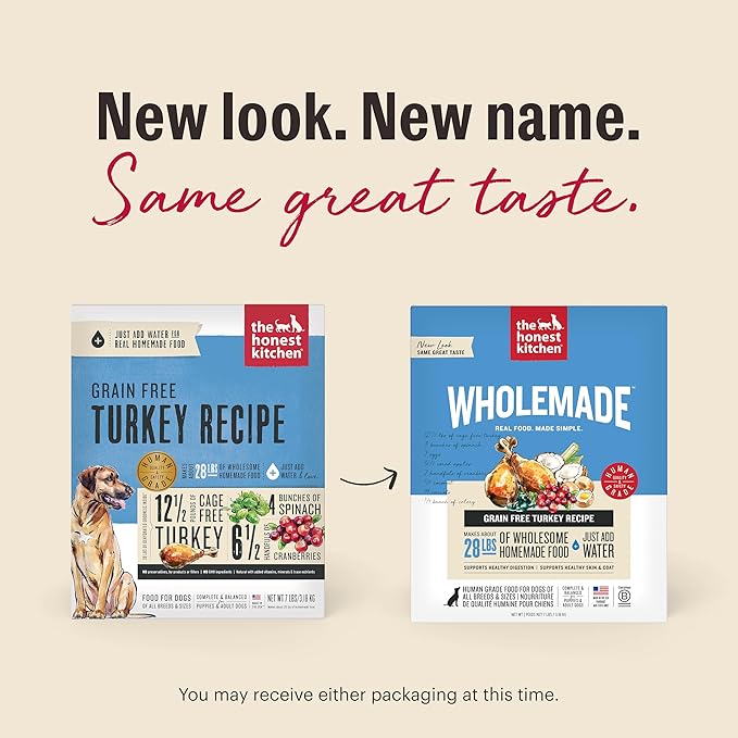 The Honest Kitchen Wholemade™ Grain Free Turkey Dog Food, 10 lb Box