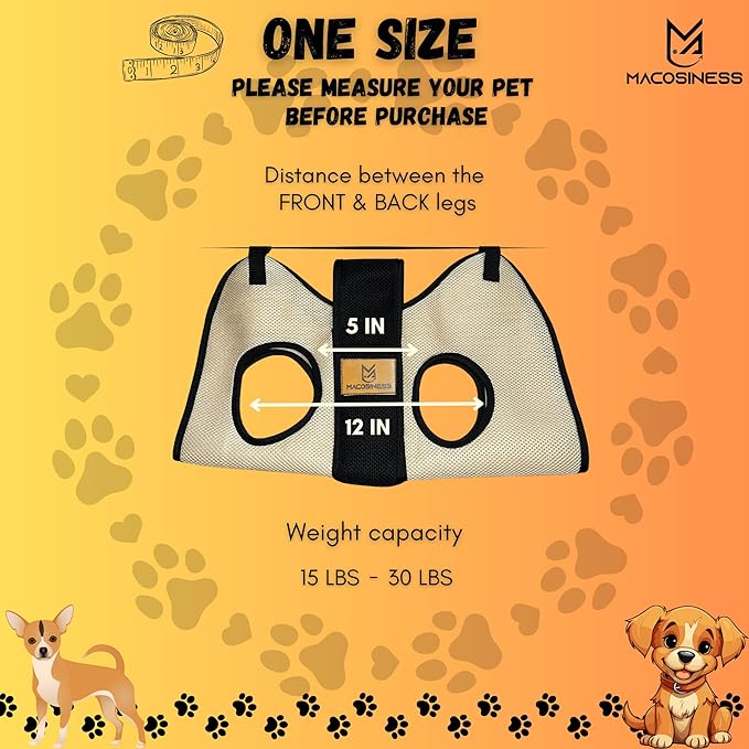 2025 2-in-1 - Dog Grooming Hammock - Dog Sling - Dog Grooming Harness - Dog Slings for Small Dogs - Dog Hammock for Nail Trim - Dog Carrier Sling - Cat Grooming Hammock - Dog Sling Carrier - Pet Sling