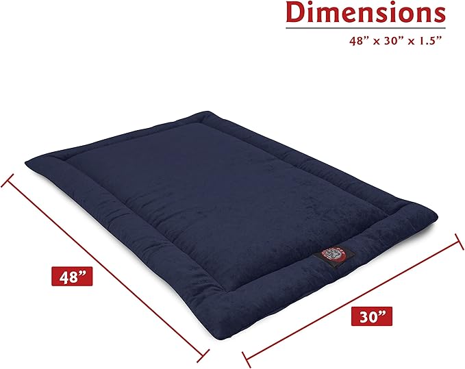 48" Villa Navy Blue Crate Dog Bed Mat By Majestic Pet Products