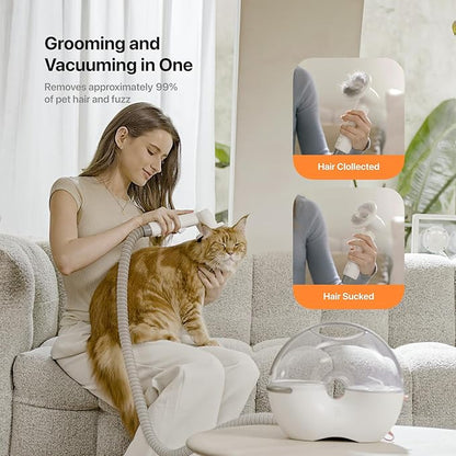 Neakasa S1 PRO 5 in 1 Dog Grooming Kits, 3L Capacity Pet Grooming Vacuum with Dog Clippers, Pet Grooming Tools for Shedding, Home Cleaning