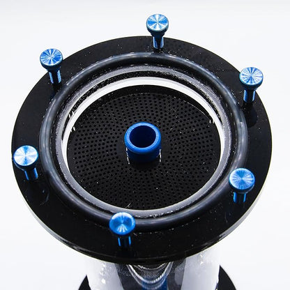 TL Reefs Fluidized Media Reactor 4" Diameter, for GFO, Carbon, Biopellets, Etc, Aquariums up to 150 Gallons (4x12 Without Pump Kit, Black)