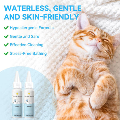 Pet Steam Brush Spray Refill for Dogs & Cats – Concentrated Waterless Shampoo, 3-in-1 Pet Comb Leave-in Serum, Self Cleaning Pet Brush for Shedding & Hair Removal, 2*Shampoo(Steam Brush Not Included)