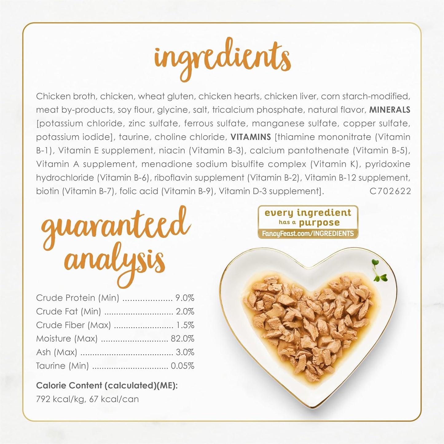 Purina Fancy Feast Gravy Lovers Chicken Hearts and Liver Feast Grilled Gourmet Cat Food in Wet Cat Food Gravy - (Pack of 24) 3 oz. Cans