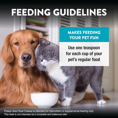 Northwest Naturals Freeze-Dried Goat Cheese Functional Topper - for Dogs & Cats - Healthy, 1 Ingredient, Human Grade Ingredients, All Natural, Proudly Made in USA, 4.5 Oz (Pack of 1)