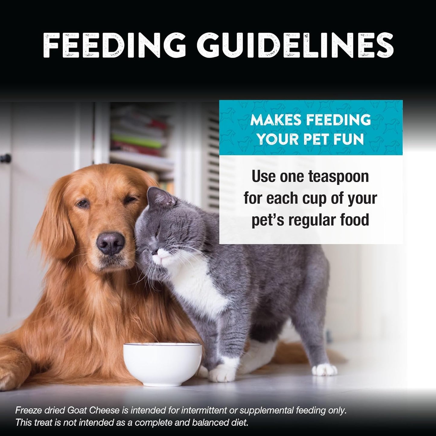 Northwest Naturals Freeze-Dried Goat Cheese Functional Topper - for Dogs & Cats - Healthy, 1 Ingredient, Human Grade Ingredients, All Natural, Proudly Made in USA, 4.5 Oz (Pack of 2)