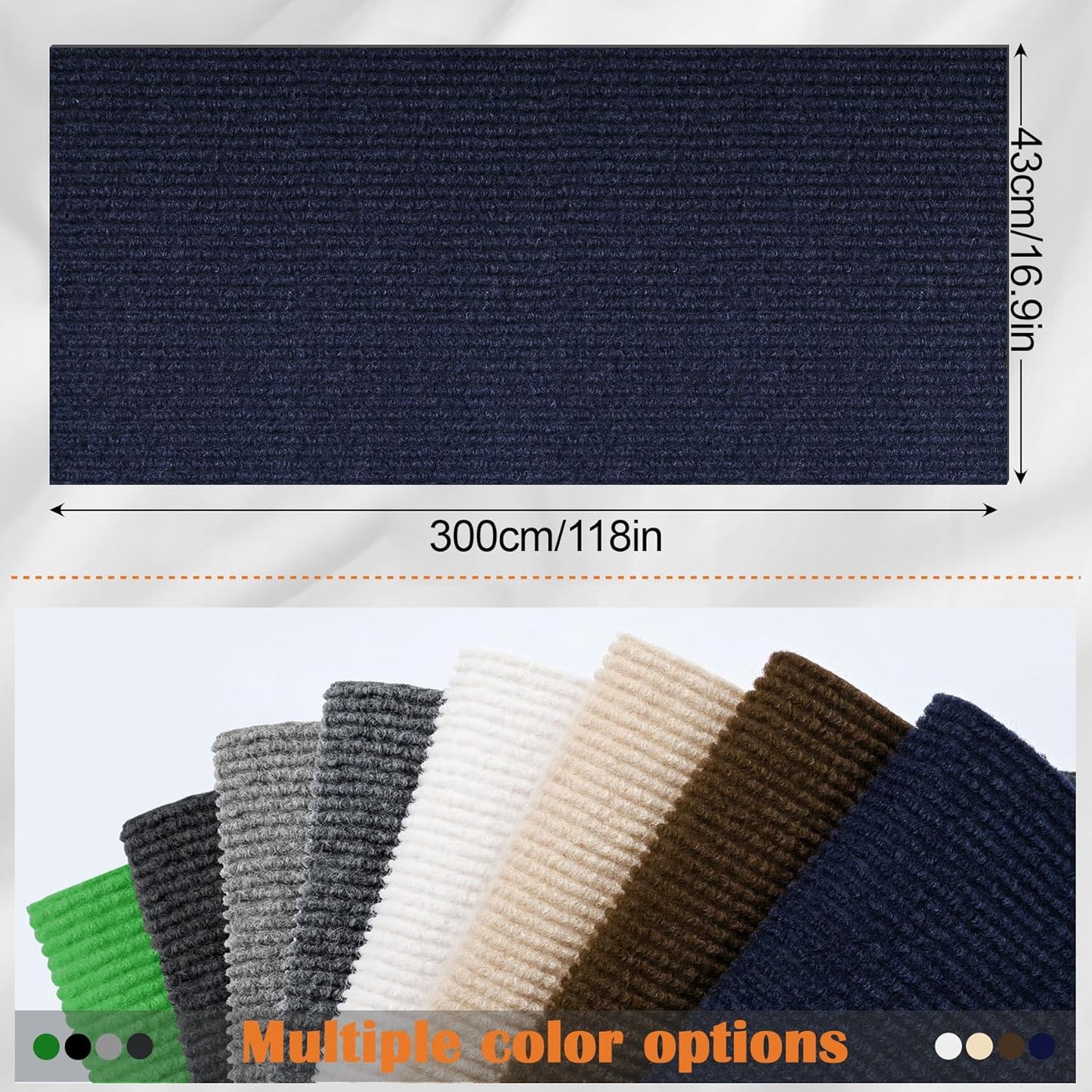 Cat Scratch Furniture Protector - 118" x 17" Trimmable Self-Adhesive Cats Claws Scratch Pads, DIY Cat Climbing Couch Protector for Scratch Post Cat Tree Replacement Indoor (Dark Blue)