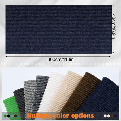 Cat Scratch Furniture Protector - 118" x 17" Trimmable Self-Adhesive Cats Claws Scratch Pads, DIY Cat Climbing Couch Protector for Scratch Post Cat Tree Replacement Indoor (Dark Blue)