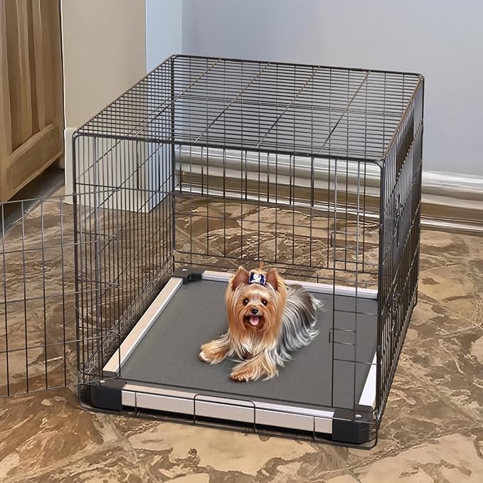 FXW TitanNest Chew-Proof Elevated Dog Bed, Raised Cot for Indoor/Outdoor/Camping Use, Durable & Washable Padded Pet Bed for Toy Dogs, 23.0" L x 17.0" W x 4.5" H, Gray