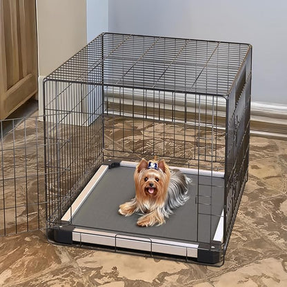 FXW TitanNest Chew-Proof Elevated Dog Bed, Raised Cot for Indoor/Outdoor/Camping Use, Durable & Washable Padded Pet Bed for Toy Dogs, 23.0" L x 17.0" W x 4.5" H, Gray