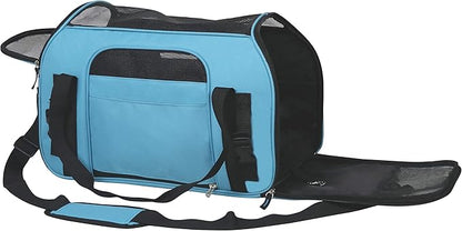 EliteField Soft Pet Carrier (3 Year Warranty, Airline Approved) Soft Sided Dog Puppy Cat Carrier Travel Bag (X-Large: 21" L x 12" W x 13" H, Sky Blue)