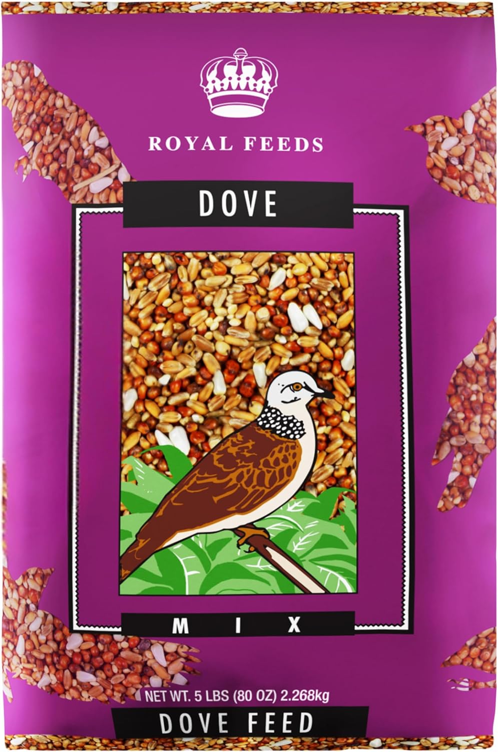 Dove Mix 5 Lbs, Dove Food, Premium Dove Bird Seed, Nut Free Mix Feed for Dove, Nutrient-Rich Mixed Birdseeds, Supports Daily Energy Growth & Healthy Balanced Diet, Bird Seed for Outside Feeders